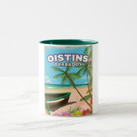 Oistins Barbados vintage beach poster