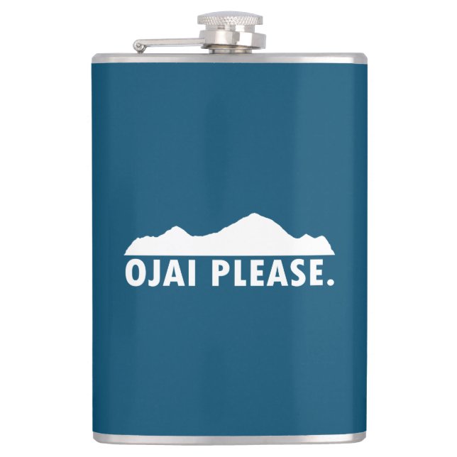Ojai California Please Hip Flask (Front)