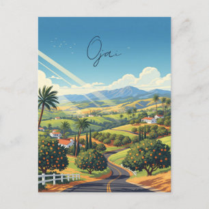 Ojai California Travel Postcard