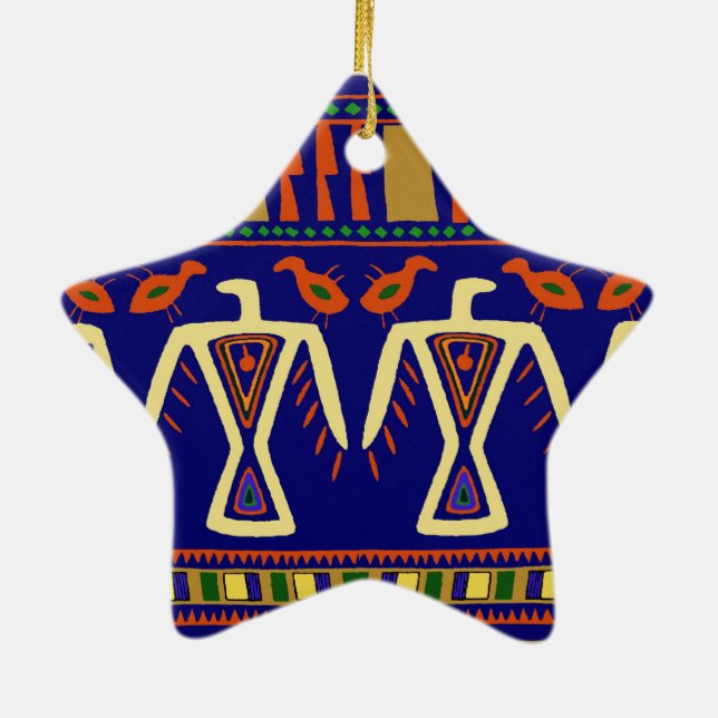 Ojibway Eagles Ceramic Tree Decoration (Back)