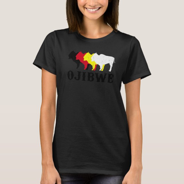 Ojibwe Anishinaabeg Ojibwa Native American Medicin T-Shirt (Front)
