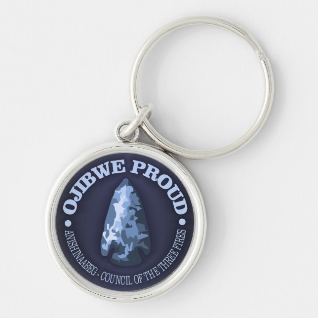 Ojibwe Proud (arrowhead) Key Ring (Front)