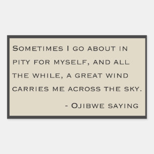 Ojibwe Saying Rectangular Sticker