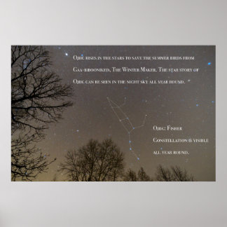 Ojiig Ojibwe constellation poster