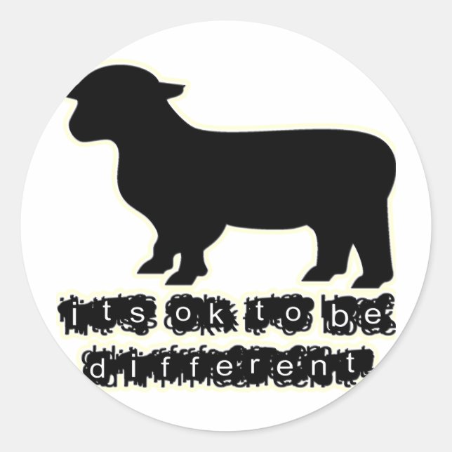 ok black sheep farm classic round sticker (Front)