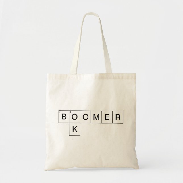 OK BOOMER (crossword) Tote Bag (Front)