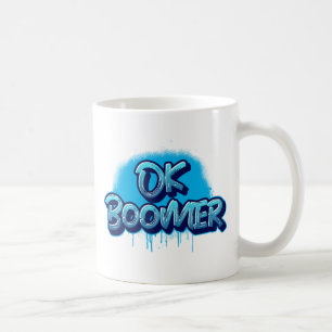 Ok Boomer in Blue Graffiti Coffee Mug