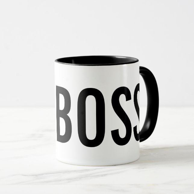 OK BOSS funny coffee mug gift for employee (Front Right)