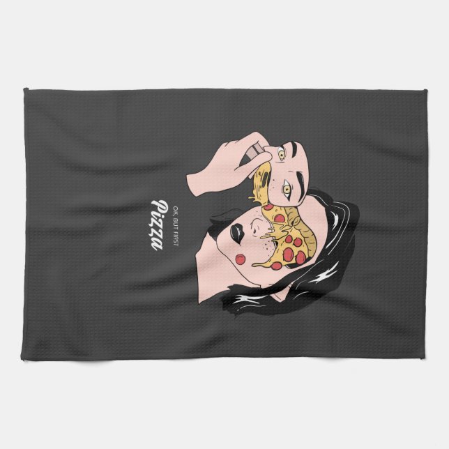 Ok, But First Pizza Tea Towel (Horizontal)