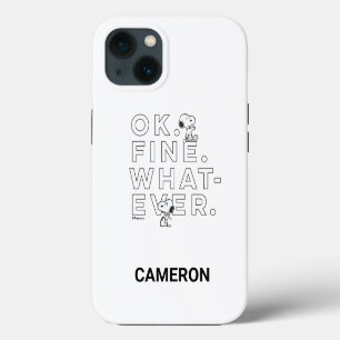 "Ok. Fine. Whatever." - Snoopy iPhone 13 Case