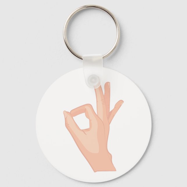 OK Fingers Key Ring (Front)