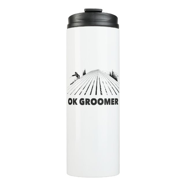 Ok Groomer Skiing Thermal Tumbler (Front)