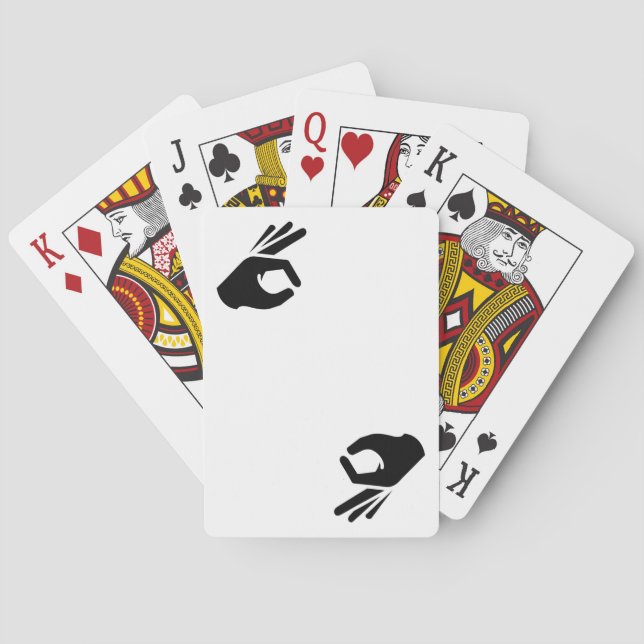 OK Hand Gesture Circle Game Funny Playing Cards (Back)