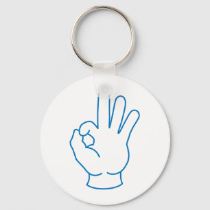 Ok Hand Key Ring