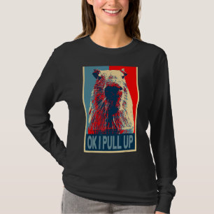ok i pull up Meme Cute capybara retro vintage T-Shirt