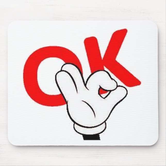 ok man yes man work funny mouse pad (Front)