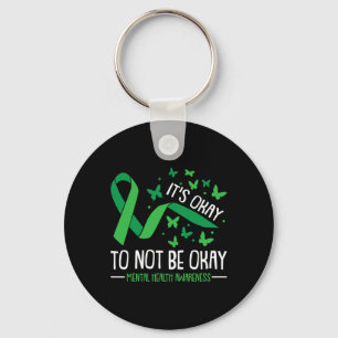 Ok Not To Be Ok Mental Health Awareness Butterfly  Key Ring