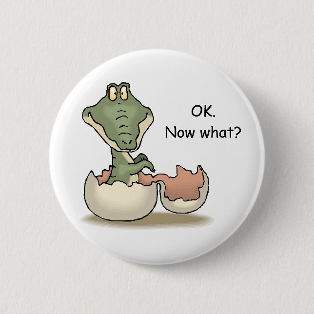 OK. Now what? 6 Cm Round Badge (Front)