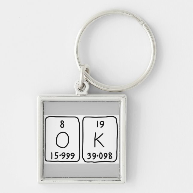 OK periodic table word keyring (Front)