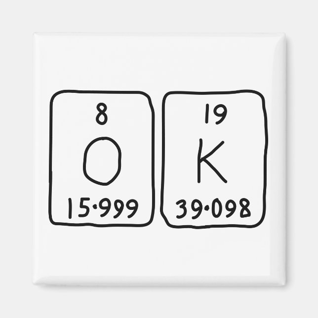OK periodic table word magnet (Front)