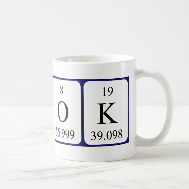OK periodic table word mug (Right)