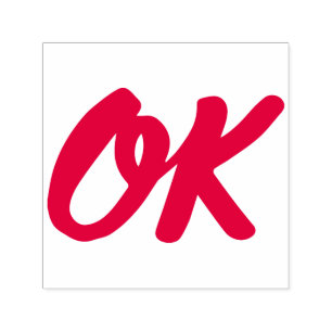 OK Retro Rubber Self-Inking Stamp