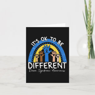 Ok To Be Different Down Syndrome Awareness Card