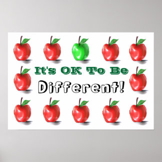 OK To Be Different! Poster Print Sign