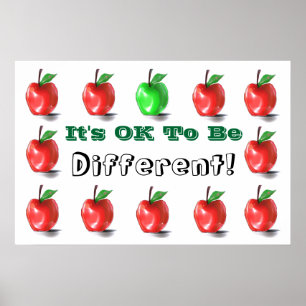OK To Be Different! Poster Print Sign