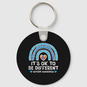 Ok To Be Different Rainbow Autism Awareness Girls Key Ring