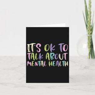 Ok To Talk About Mental Health Awareness Green Rib Card