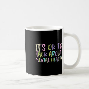 Ok To Talk About Mental Health Awareness Green Rib Coffee Mug