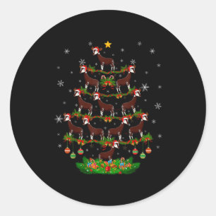 Oka Christmas Tree Funny Xmas Lover  Classic Round Sticker