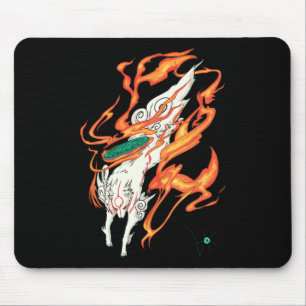 Okami Amaterasu Sun God Wolf The Great Wave Video Mouse Pad