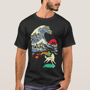 Okami Amaterasu Sun God Wolf The Great Wave Video  T-Shirt