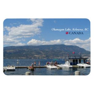 ©Okanagan Lake, Kelowna Marina, BC Canada Magnet