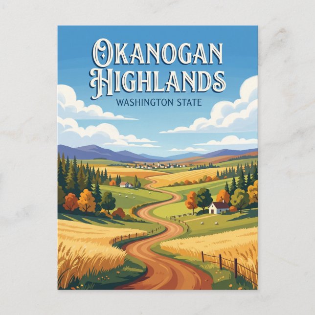 Okanogan Highlands USA Postcard (Front)