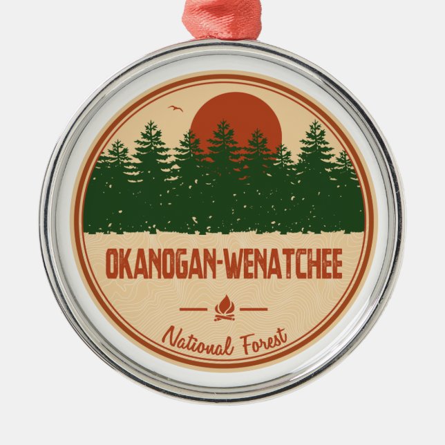 Okanogan-Wenatchee National Forest Metal Ornament (Front)