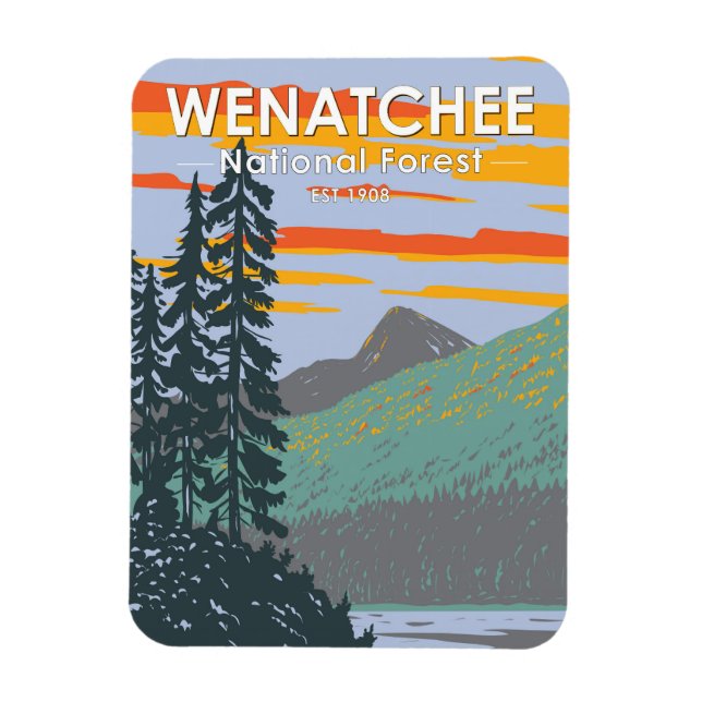 Okanogan Wenatchee National Forest Washington Magnet (Vertical)