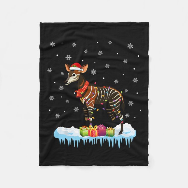 Okapi4  fleece blanket (Front)