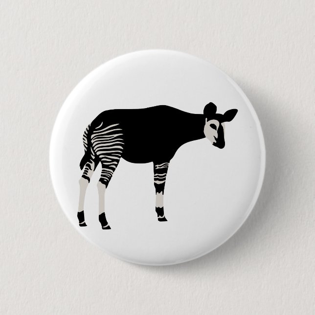 Okapi 6 Cm Round Badge (Front)