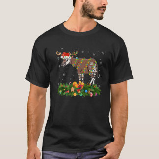 Okapi Animal Lover Reindeer Santa Hat Okapi Christ T-Shirt