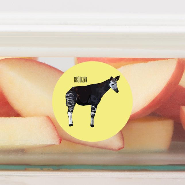 Okapi cartoon illustration (Affixed)