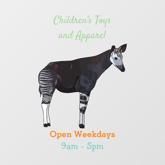 Okapi cartoon illustration (Sheet)