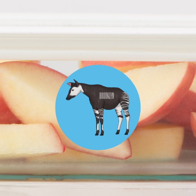Okapi cartoon illustration  (Affixed)