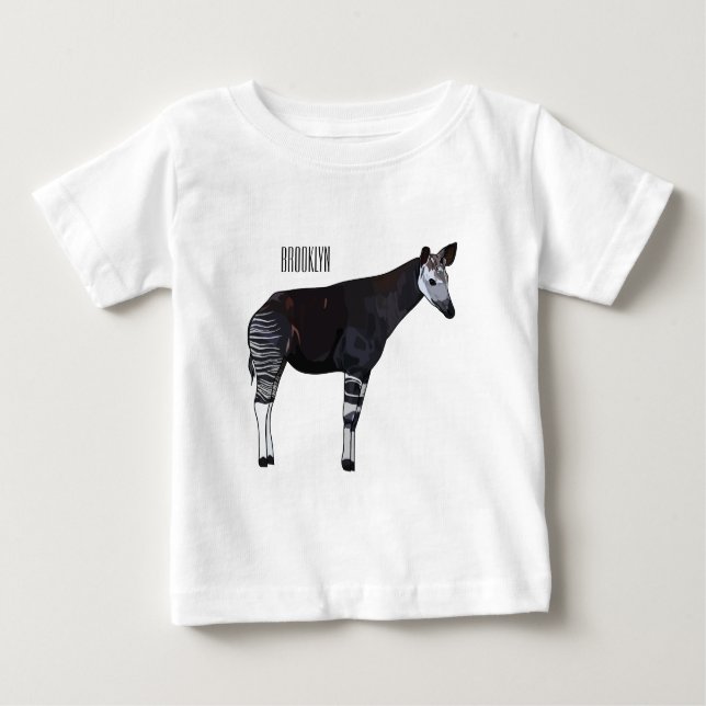 Okapi cartoon illustration baby T-Shirt (Front)