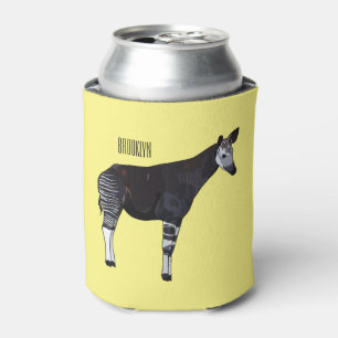 Okapi cartoon illustration can cooler
