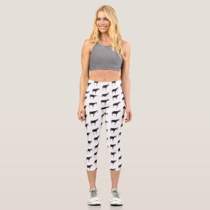 Okapi cartoon illustration capri leggings