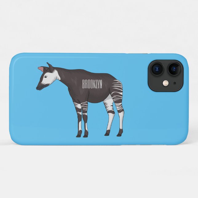 Okapi cartoon illustration Case-Mate iPhone case (Back (Horizontal))