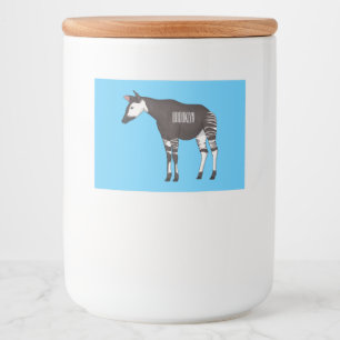 Okapi cartoon illustration  food label